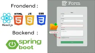 Form Validation with file upload send it to Back End and store it - React Js/Spring Boot