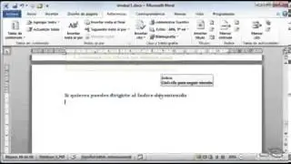 Curso de Microsoft  Word 2010 Referencias cruzadas