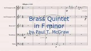 Brass Quintet in F minor by Paul T. McGraw