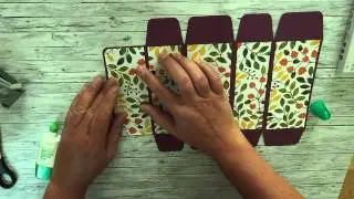 Herbstliche Schachtel mit dem Gift Bag Punch Board