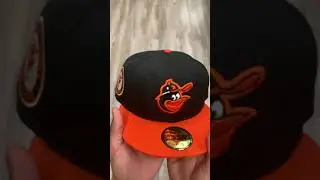 Baltimore Orioles 1966 World Series 59Fifty New Era Fitted Hat Glow in the Dark Logo Black Orange Pi