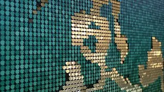 Flip-Disc Kinetic Art &mdash; Jumeirah Tide