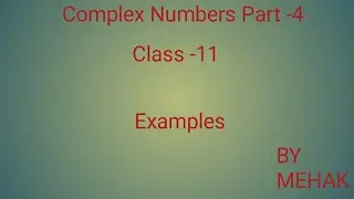 complex numbers examples Part  -4