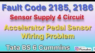 Fault code 2185, 2186 | sensor supply 4 circuit |  accelerator pedal sensor | accelerator pedal