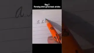 Learning to form letters from basic strokes #basiccalligraphy #calligraphy #beginners.