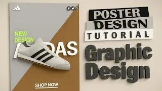 Poster Design Tutorial How to Create Adidas Graphic Poster in #photoshop #illustrator #graphicdesign