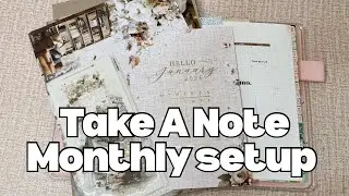 A5 Take A Note Planner Monthly Setup | Functional Planning & Social Media Content Planning