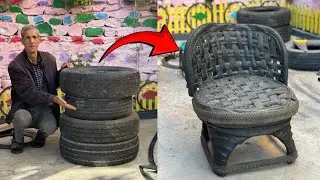 DIY Revolution: Turning an Old Tire into a Stunning Chair in Minutes!