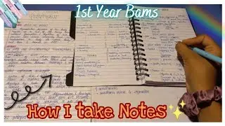 How I take Notes?|1st year BAMS🩺😍| Vlog 101|
