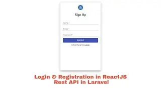 Login Page in React - Material UI | Registration in ReactJS with LARAVEL | Rest API in Laravel