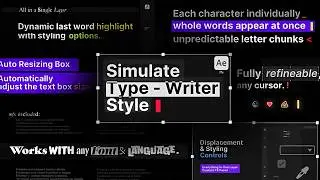 Typewriter Effect Text Animation - After Effects Presets