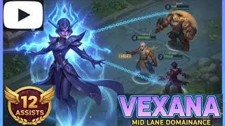 [MLBB] Vexana Mid Lane Gameplay 🧙&zwj;♀️🔥 | 12 Assists | Best Mid Laner | Solo Ranked Match