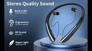 APPINESSEY Bluetooth Headphones Retractable Neckband