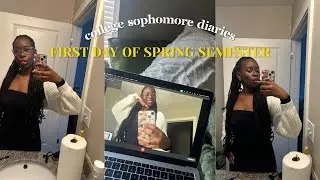 COLLEGE SOPHOMORE DIARIES | FIRST DAY OF SPRING SEMESTER