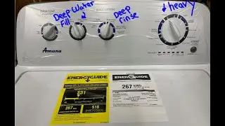 Amana New  2023 Model NTW4519JW  Heavy Cycle with Deep Fill and and deep rinse washing a large load.