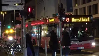 Defekter Linienbus blockiert Busspur am Bonner Bertha-von-Suttner-Platz am 29.01.25