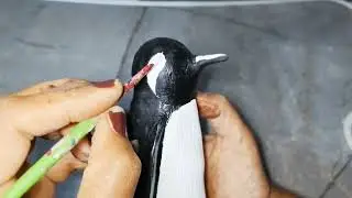 Penguin 🐧 craft ideas from waste fevicol bottle #panguin #craftvideos #diy #viralvideo #creativeidea