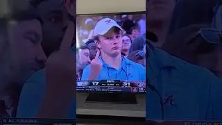 Alabama Fan flipping off Camera after loss #shorts #collegefootball #football