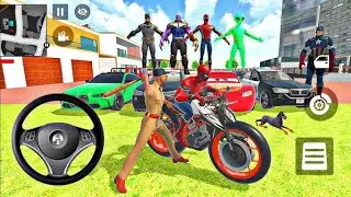 Black Spiderman & Scary Teacher Fight With Police💪 Indian Thift Auto 3D Gameplay🔥Hulk BatMan DedPool