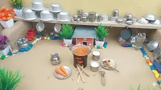 Miniature Gajar Ka Halwa | Mini Cooking | Mini Gajar Ke Halwe Ki Recipe | Miniature Cooking 