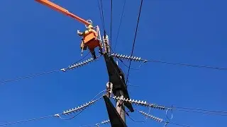 Обслуживание ЛЭП 138 кВ под напряжением