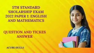 2022 5th  English Medium Paper 1, English and Mathematics, MCQ with Ticked Ans