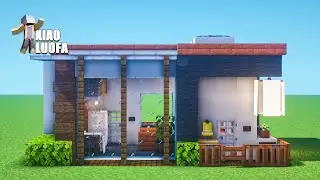 Minecraft Tutorial: How To Build a Simple Milk Tea Shop【LUOFA】