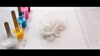 String Pulling Fluid Art ! Acrylic Paint Pouring by KaMaMi Art & Design