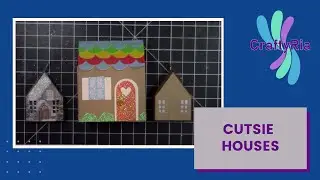 Making Mini Houses using Craspire Dies, Paper Scraps, and Christmas Cards