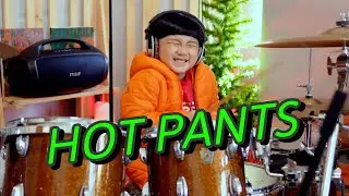Hot Pants | Drum cover | 5 years old | Studio Day.2