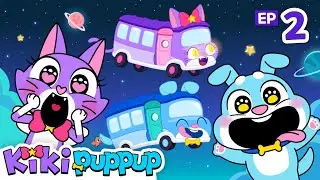 [NEW] Wheels on the Bus 🚌 | Round and Round | EP02 | Cartoon for Kids | Kikipuppup Nursery Rhymes