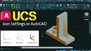 AutoCAD UCS icon Settings ✅ ll working with UCS icon in AutoCAD ll Lock Unlock UCS icon 🔒🗝️