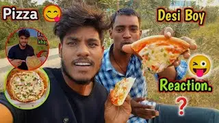 First Time Eating Pizza 😋 | Desi Boy Reaction ? 😂🍕