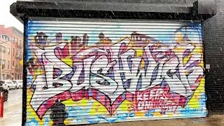 First Snow of the Season Bushwick Graffiti Walk