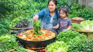 Nothing Beats This — A Cozy Farm Hot Pot With Garden Vegetables & My Daughter