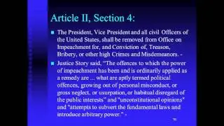ARTICLE II, SECTION 4 IMPEACHMENT