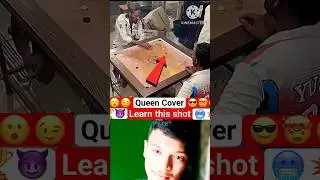 Queen Cover shot|learn this trick🏆 #carromboard #carrom #carromking #shorts #short #youtubeshorts