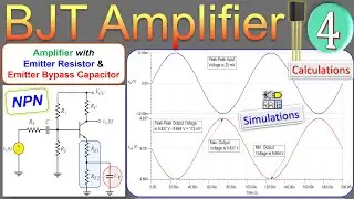 BJT Common-Emitter Amplifier with Emitter Resistor & Bypass Capacitor 💡 Example 4