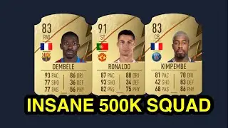 INSANE 500K HYBRID SQUAD BUILDER IN FIFA 22 FT  (DEMBELE RONALDO & KIMPEMBE)