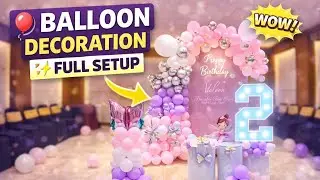 🦋🤩Butterfly theme Birthday Decoration tutorial || step-by-step guide || Balloon Decoration Bhopal