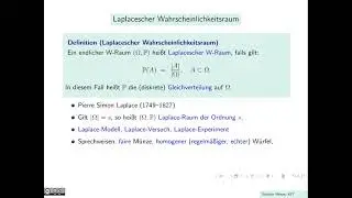 Laplacescher Wahrscheinlichkeitsraum