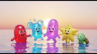 Splish and Splash, Sparkling Like a Jellybean! | Fun Water Play Song for Kids | Nursery Rhymes