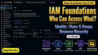 17 | Google Cloud IAM Basics | Users, Groups & Hierarchy | Hands-On Level-2 (Hindi)