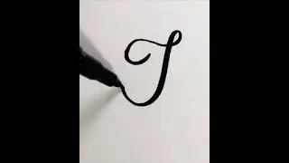 Modern calligraphy monogram practice - letter T 🖌🖋 #leftylife
