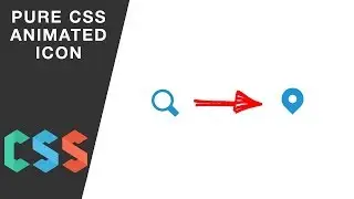 Pure CSS Animated Search Map Icon | Hover animation