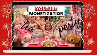 Youtube Monetization Celebration | Tea and cake party with my plushies and stuffies