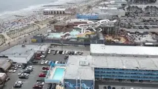 The OC Waterpark was filled on a summer Thursday, here's our drone footage