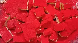 Crushing Red for the First Time! | Bold & Beautiful Chalk ASMR|Oddly Satisfying