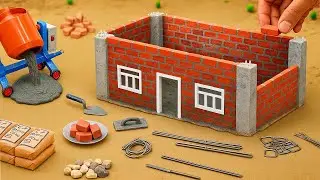 diy mini fireproof cement house construction science project | thief caused fire @YoYoCreator99