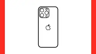 How to draw an IPHONE 15 PRO MAX / drawing iPhone 14 step by step